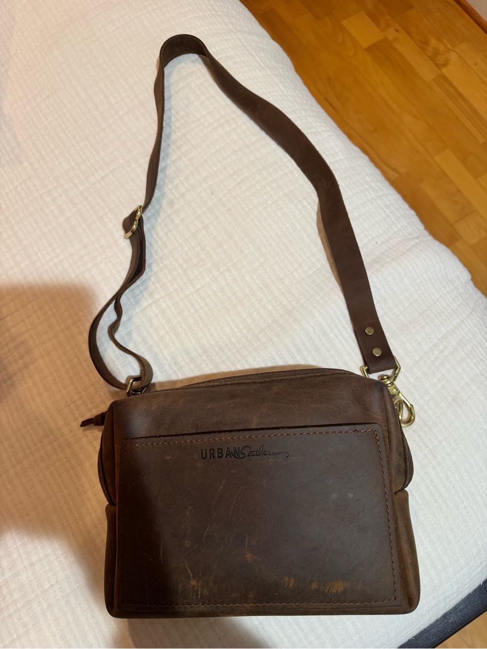 Urban Southern Brown Leather Crossbody Bag for Women